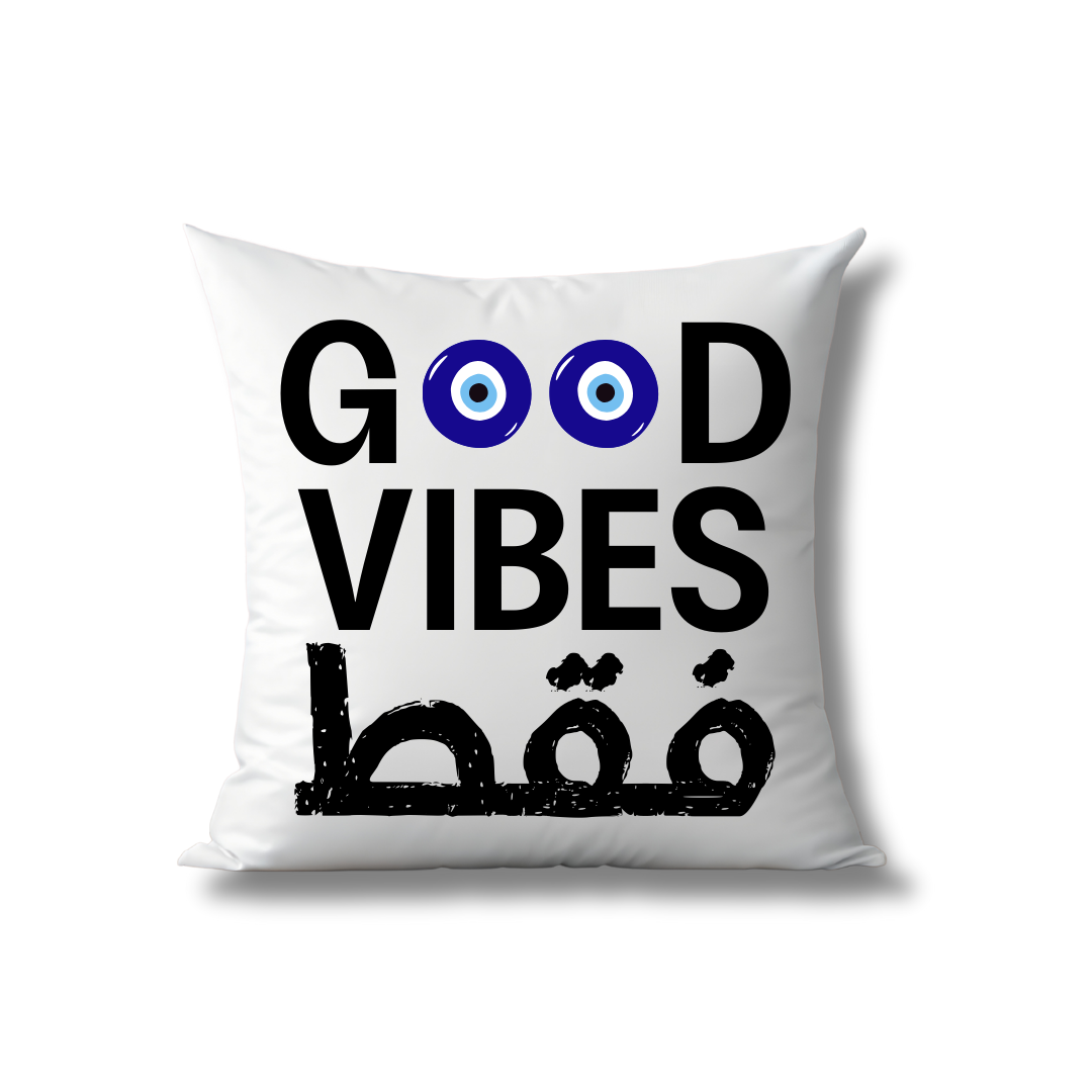 "Good vibes" pillow