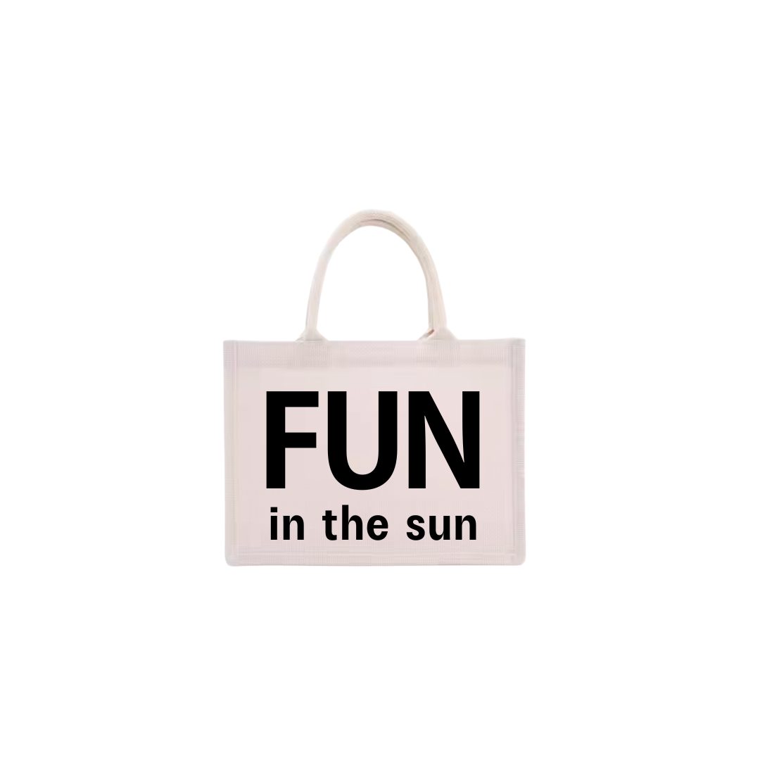 "fun in the sun" beach bag