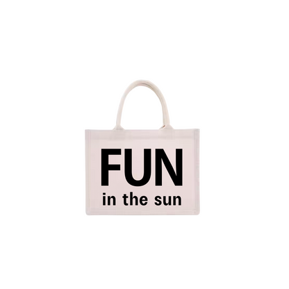 "fun in the sun" beach bag